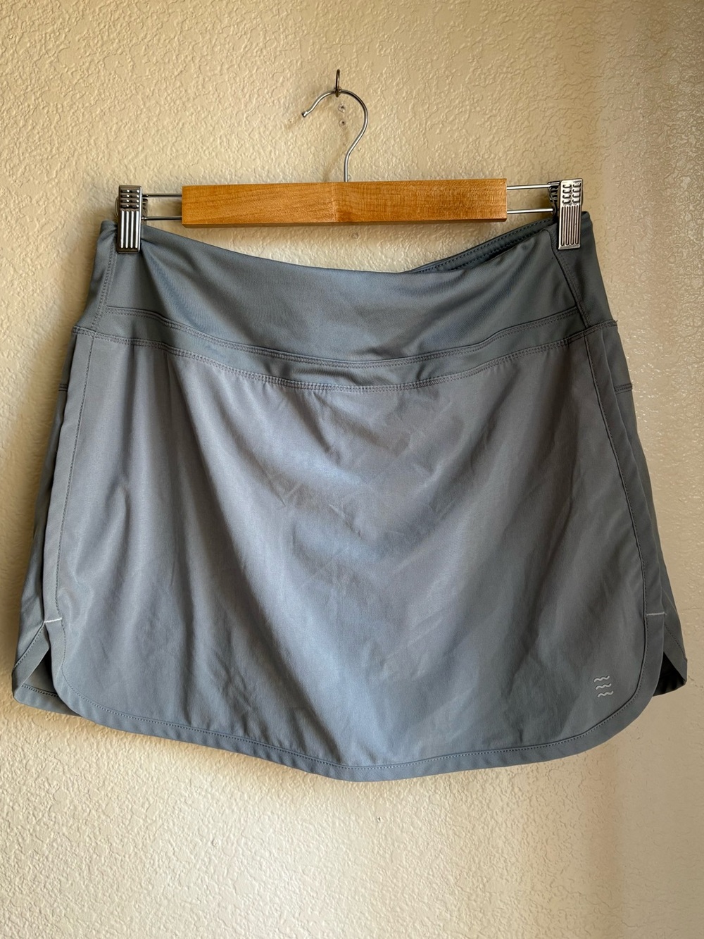 Free Fly Women's Gray Athletic Skort Stretch Pockets Golf Walking Short Size S